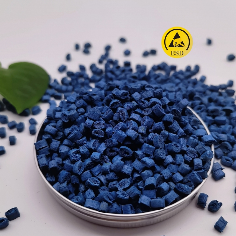 Electrical Blue Conductive Carbon Fiber + PPO Compounds Used For IC Trays And Other ESD Protection Application