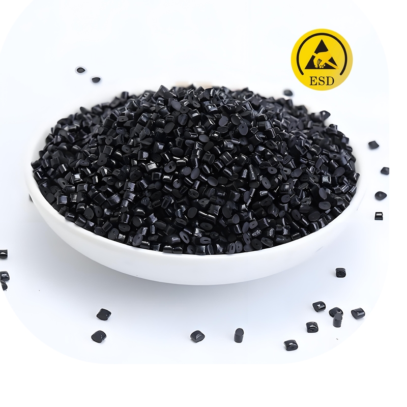 Conductive Carbon Black PS Materbatch or Concentrate Used For Conductive and Disspative PS Thermoforming Sheet, Dosage 32~36% gives ESD Value 10^3~9 ohms/sq